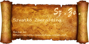 Szvatkó Zseraldina névjegykártya