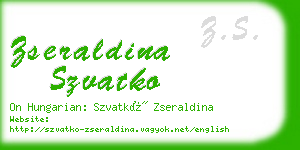 zseraldina szvatko business card